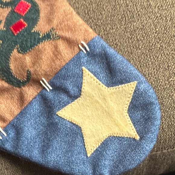 Santa and Cowboy Hat Christmas Stocking - Picture 6 of 9